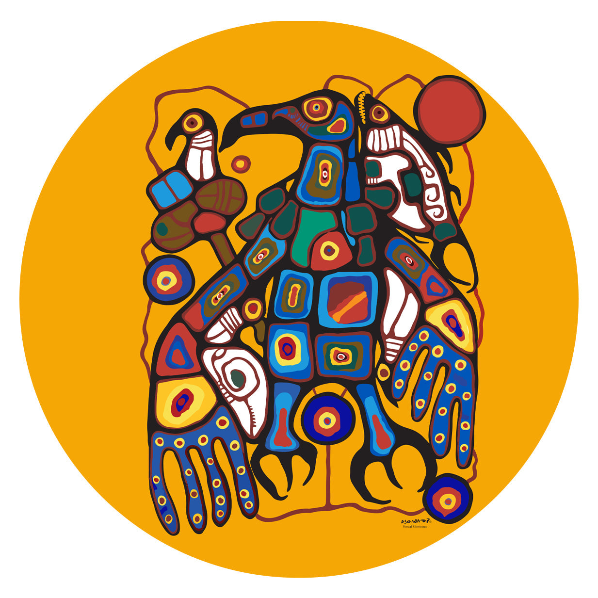 Norval Morrisseau Man Changing into Thunderbird - Oscardo