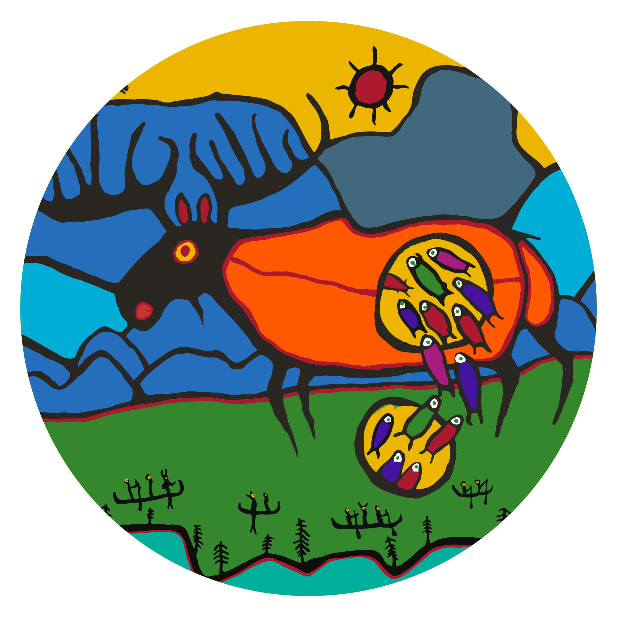 Norval Morrisseau Giant Moose - Oscardo