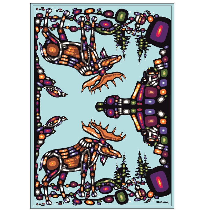 John Rombough Moose Eco Tea Towel