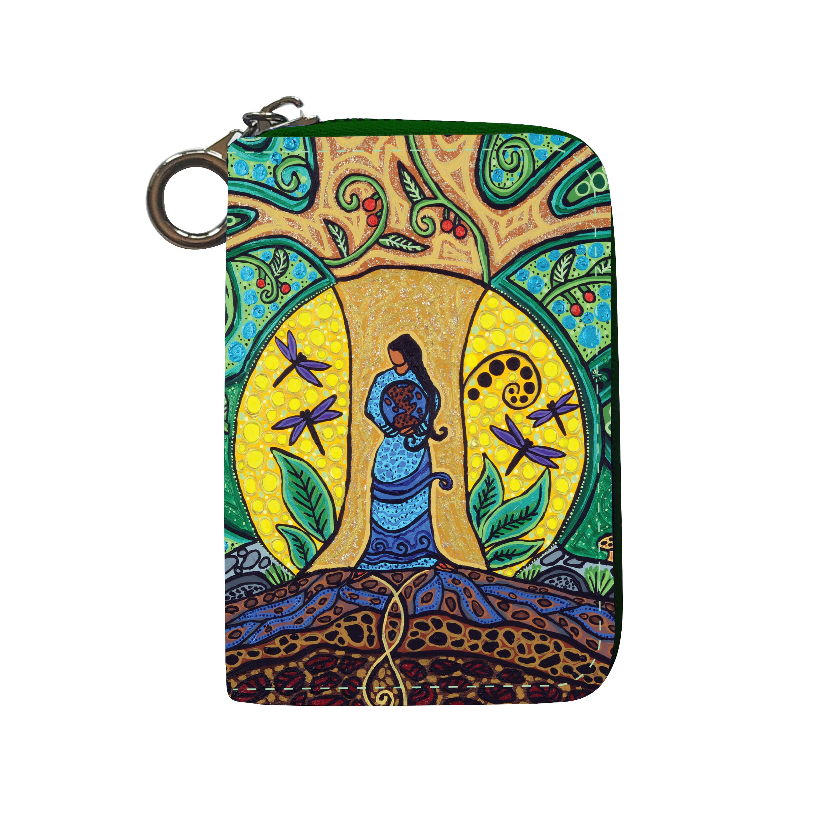 Leah Dorion Strong Earth Woman Zip-Around Coin Wallet