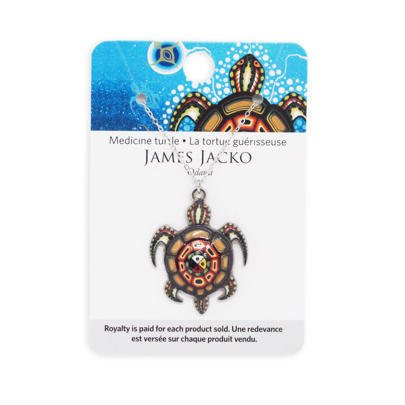 James Jacko Medicine Turtle Charm Necklace