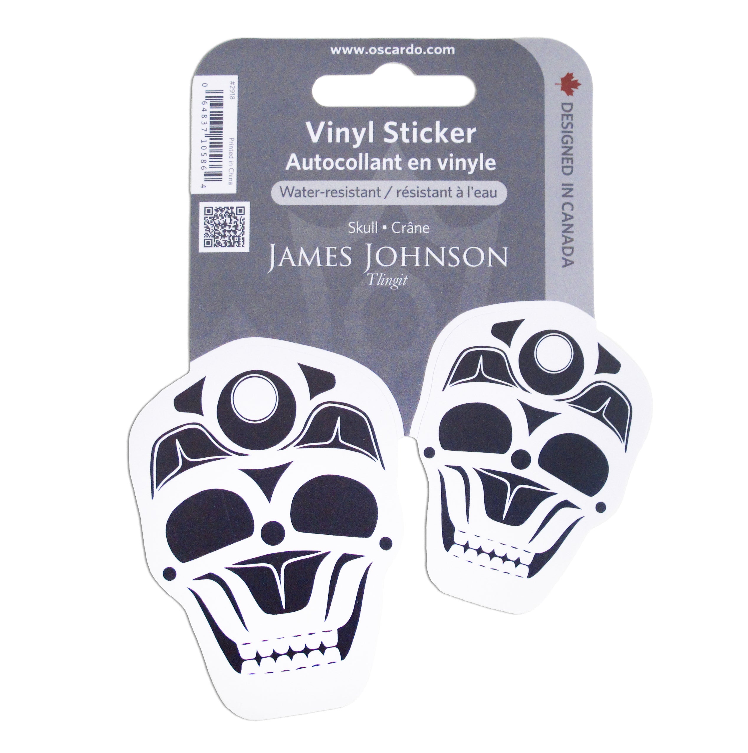 James Johnson Skull Vinyl Sticker