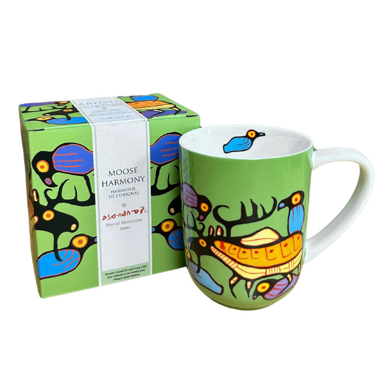 Norval Morrisseau Moose Harmony Porcelain Mug