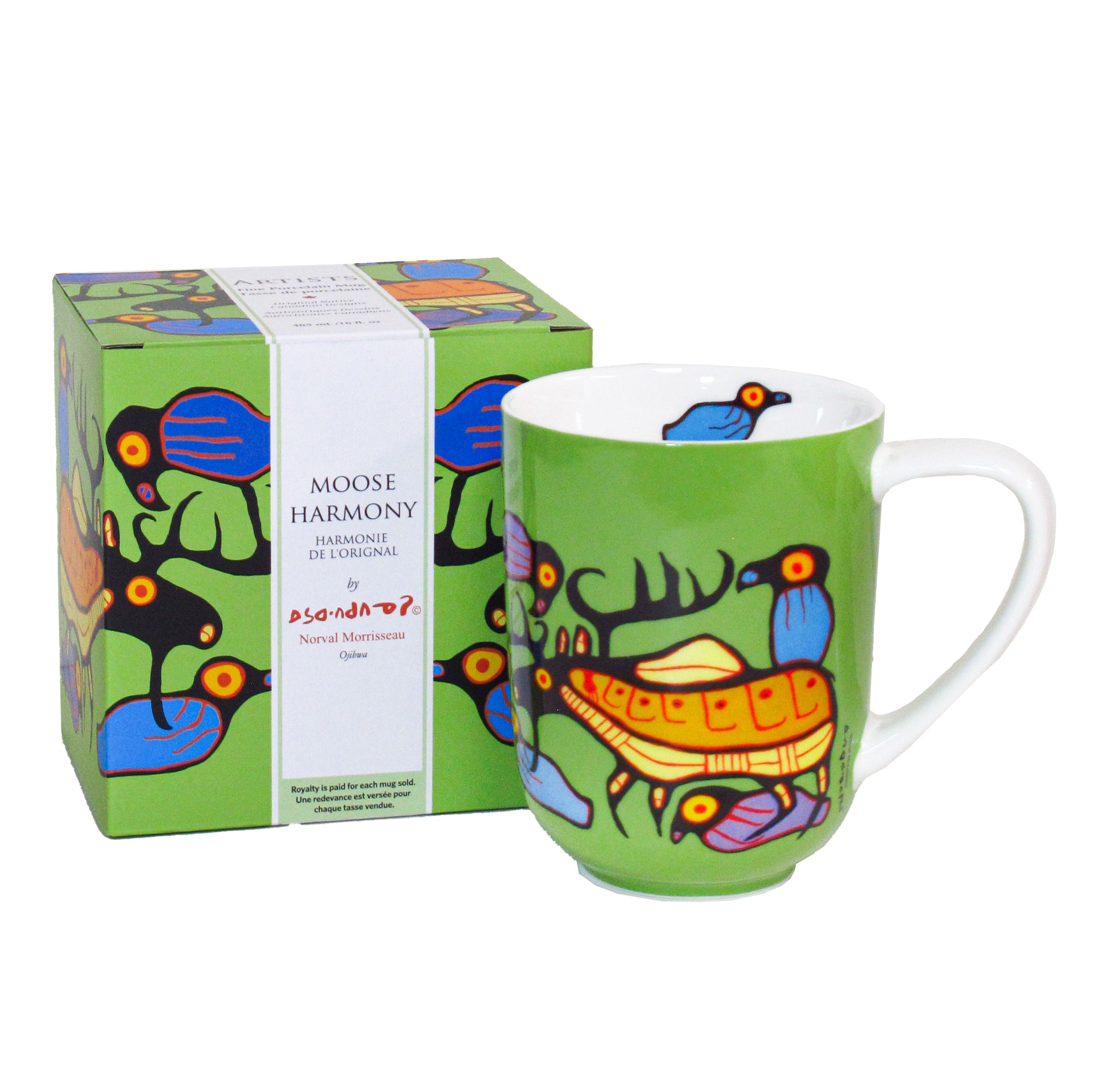 Norval Morrisseau Moose Harmony Porcelain Mug