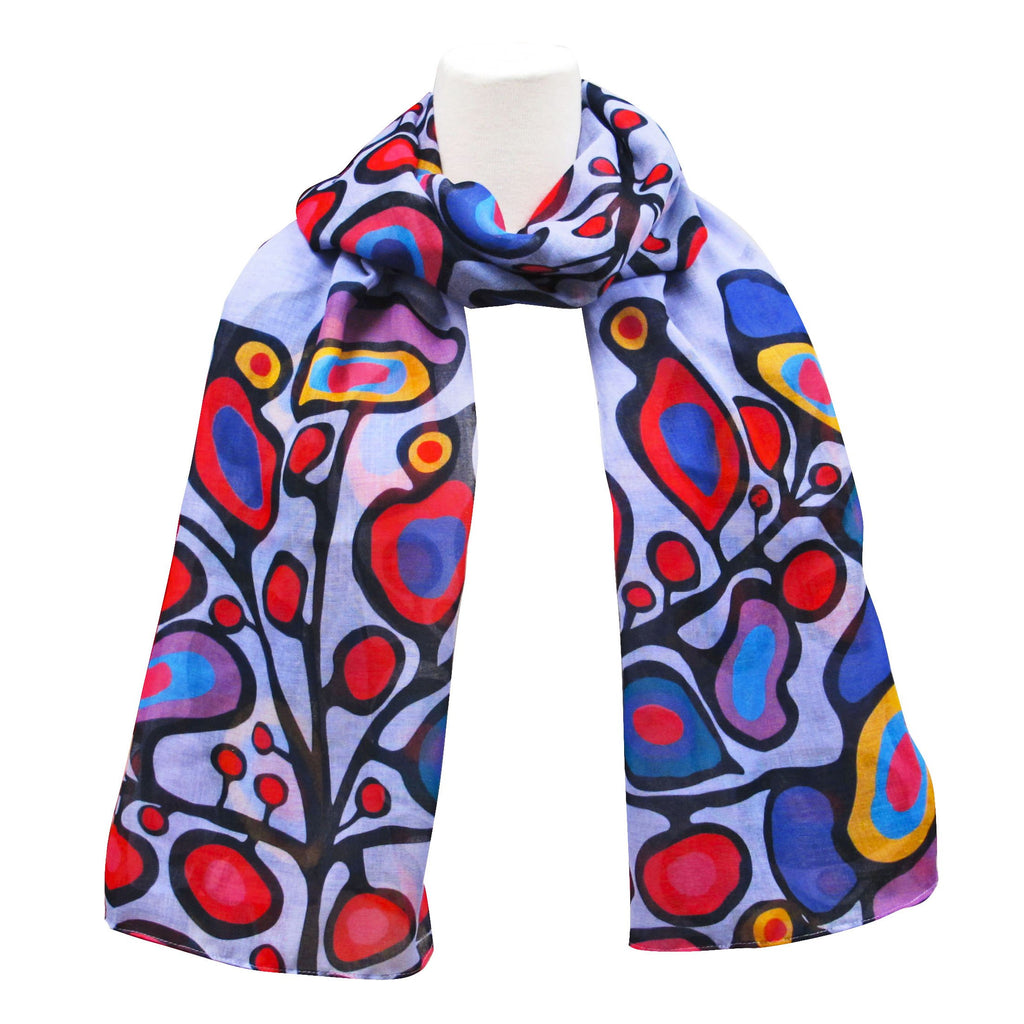 Norval Morrisseau Woodland Floral Artist Scarf — Oscardo