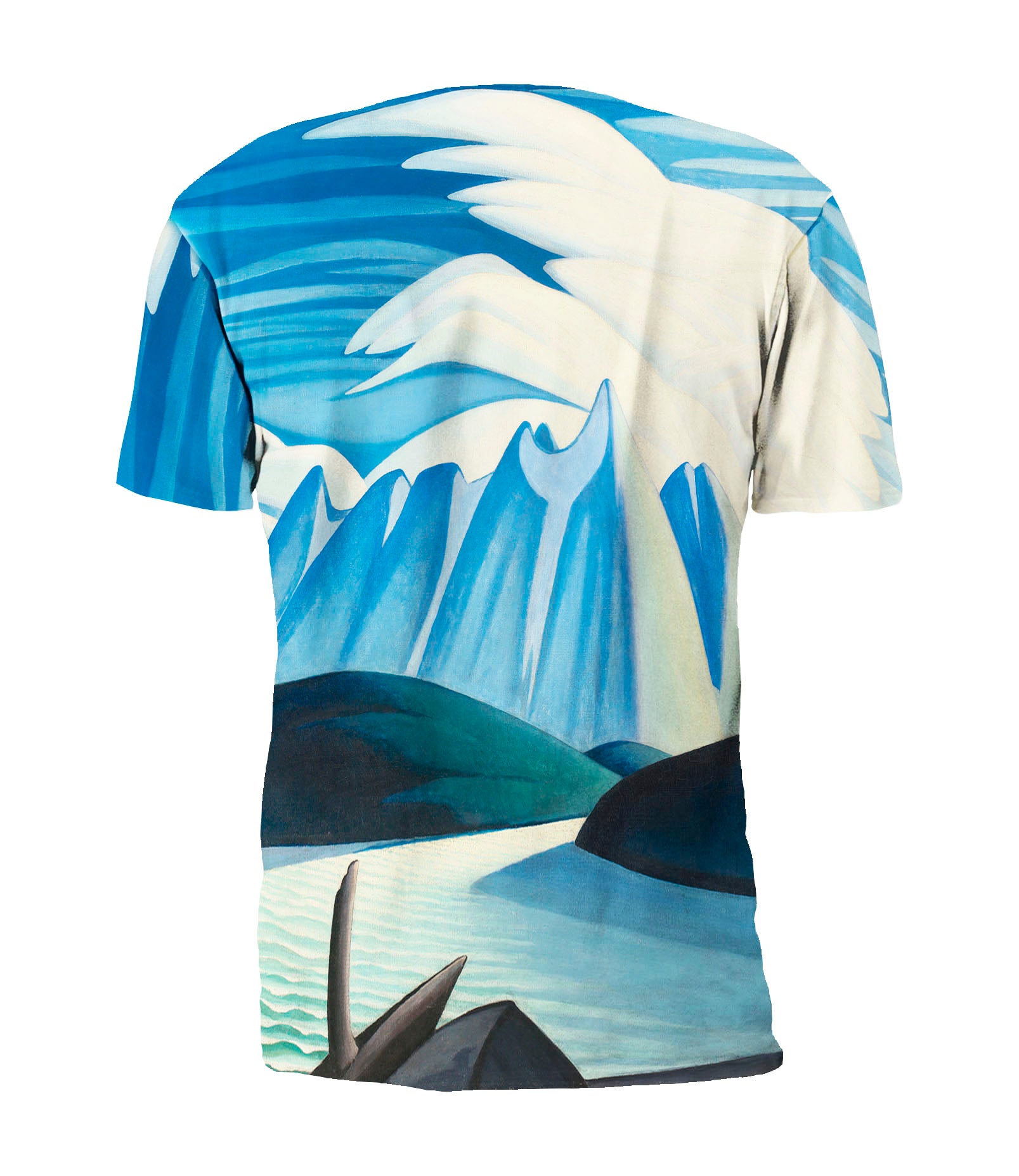 Lawren Harris Lake and Mountains Full Print Art T-Shirt — Oscardo