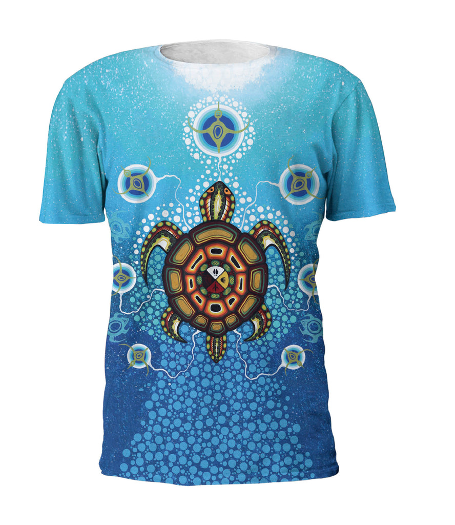 James Jacko Medicine Turtle Full Print Art T-Shirt — Oscardo